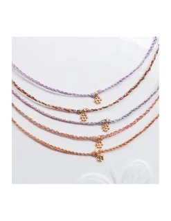 DAISY - COLLIER CORDONS LUREX, UNE FLEUR (CORDON AU CHOIX)