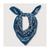 FOULARD EN COTON - 675 - NAVY BLUE