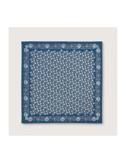 FOULARD EN COTON - 675 - NAVY BLUE