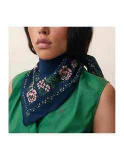 FOULARD EN COTON - 652 - NAVY BLUE