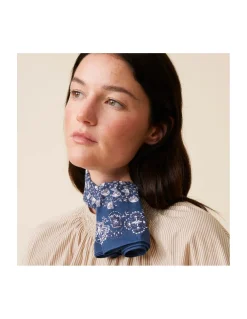 FOULARD EN COTON - 675 - NAVY BLUE