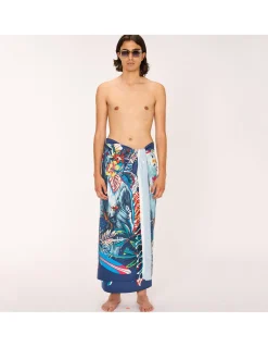 FOUTA EN COTON - HAWAI - BLUE