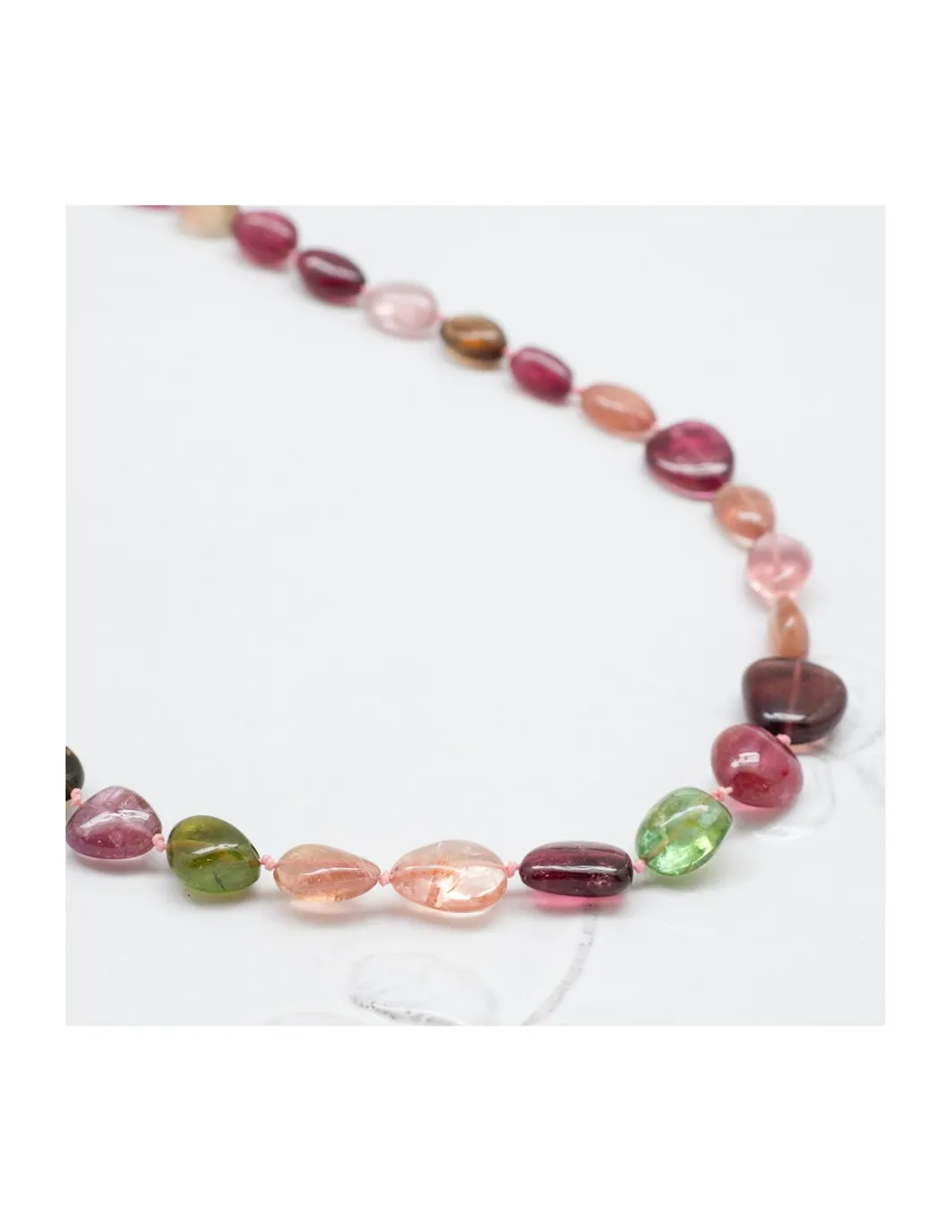 GIGI - COLLIER TOURMALINES IRRÉGULIERES ET FERMOIR STYLE PAPERCLIP