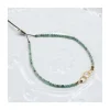 G-LINKS - BRACELET ÉMERAUDES ET CHAÎNE PLAQUÉE OR 3 MAILLONS OVALES