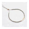 G-LINKS - BRACELET PYRITES ET CHAÎNE PLAQUÉE OR 3 MAILLONS OVALES