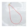 G-LINKS - COLLIER CORAIL BAMBOO ET CHAÎNE PLAQUÉE OR 3 MAILLONS OVALES