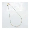 G-LINKS - COLLIER ÉMERAUDES ET CHAÎNE PLAQUÉE OR 13 MAILLONS OVALES