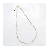 G-LINKS - COLLIER PYRITES ET CHAÎNE PLAQUÉE OR 13 MAILLONS OVALES
