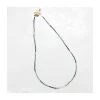 G-LINKS - COLLIER TOURMALINES BLEUES ET CHAÎNE PLAQUÉE OR 3 MAILLONS OVALES