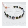 HOLLY TOURMALINES - BRACELET 15 TOURMALINES VERTES CARREES ET 14 RHODOCHROSITES
