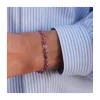 HOLLY TOURMALINES - BRACELET 16 TOURMALINES ROSES NOUÉES SUR CORDON