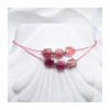 HOLLY TOURMALINES - BRACELET COURT, TOURMALINES CARRÉES ET SAPHIRS BLEUS ROUGES