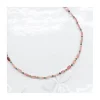 HOLLY TOURMALINES - COLLIER TOURMALINES CARRÉES ET SAPHIRS BLEUS ROUGES