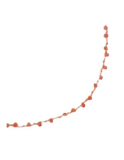IBIZA - COLLIER CORAIL BAMBOO SUR CORDON PÊCHE