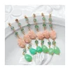 ISLAND GIRL - BOUCLE D'OREILLE CHRYSOPRASE, OPALE ROSE ET TOURMALINE VERTE