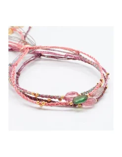 JANE - BRACELET TOURMALINE PICASSO SUR CORDON LUREX