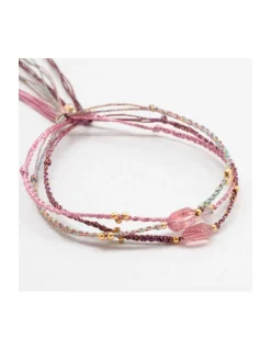JANE - BRACELET TOURMALINE PICASSO SUR CORDON LUREX
