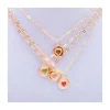 JANE - COLLIER COEUR TOURMALINE SUR CHAÎNE SOLEIL