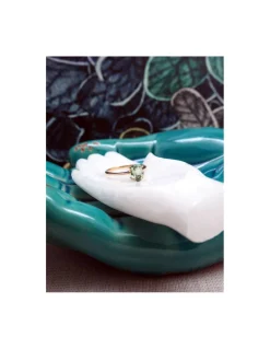 JOHRI - BAGUE EN OR ET TOURMALINE VERTE GRIFFE