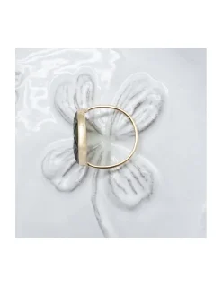 JOHRI - BAGUE EN OR ET TOURMALINE VERTE GRAVÉE N°2