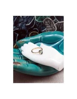 JOHRI - BAGUE EN OR ET TOURMALINE VERTE GRIFFE
