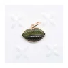 JOHRI - PENDENTIF BOUCHE EN OR ET TOURMALINE VERTE
