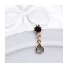 JOHRI - PUCE D'OREILLE EN OR, TOURMALINES ET DIAMANT
