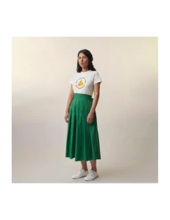 JUPE - 787 - PAULETTE - POPLIN BOTTLE GREEN