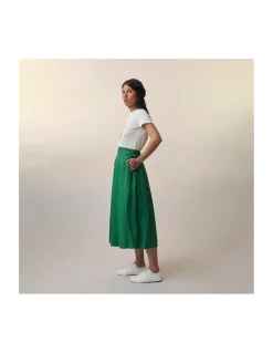 JUPE - 787 - PAULETTE - POPLIN BOTTLE GREEN