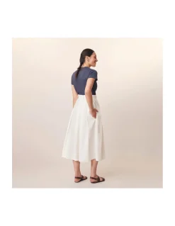 JUPE - 787 - PAULETTE - POPLIN NATURAL