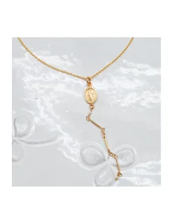 MADONE - COLLIER PERLES DE CULTURE ET MÉDAILLE MADONE