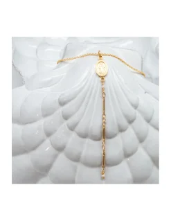 MADONE - COLLIER PERLES DE CULTURE ET MÉDAILLE MADONE