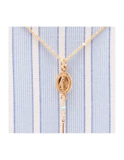 MADONE - COLLIER TURQUOISES ET MÉDAILLE MADONE