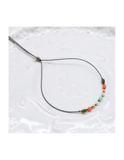 MARIA - BRACELET TOURMALINE, CORAIL BAMBOO, PERLE DE CULTURE ET CHRYSOPRASE (COURT)