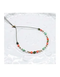 MARIA - BRACELET TOURMALINE, CORAIL BAMBOO, PERLE DE CULTURE ET CHRYSOPRASE (LONG)