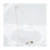 MARIA - COLLIER TOURMALINE, CORAIL BAMBOO, PERLE DE CULTURE ET CHRYSOPRASE (COURT)
