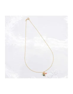 MARIA - COLLIER TOURMALINE, CORAIL BAMBOO, PERLE DE CULTURE, CHRYSOPRASE ET CROIX
