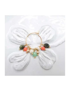 MARIA - CRÉOLE TOURMALINE, CORAIL BAMBOO, PERLE DE CULTURE ET CHRYSOPRASE (COURT)