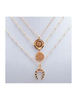 MÉDAILLE TRÈFLE À 4 FEUILLES ET COURONNE DE LAURIER