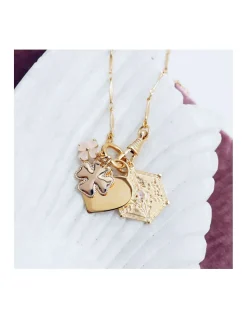 MÉDAILLES HEXAGONE, COEUR CADENAS, TREFLE PERLÉ ET TREFLE ROSE (25€ à 45€)