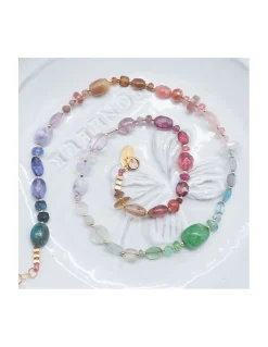 MIAMI - COLLIER ARC-EN-CIEL DE PIERRES NATURELLES