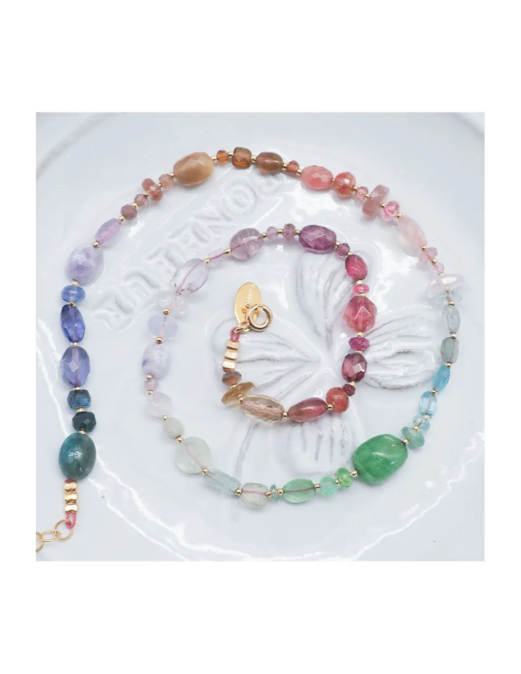 MIAMI - COLLIER ARC-EN-CIEL DE PIERRES NATURELLES