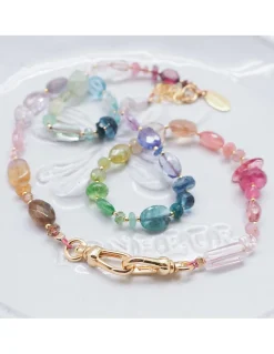 MIAMI - COLLIER ARC-EN-CIEL DE PIERRES NATURELLES