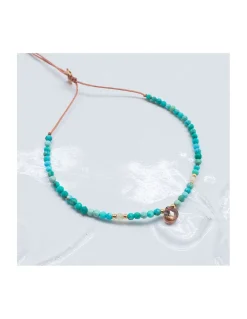 MIDNIGHT BATH - BRACELET ANDALOUSITE, ZIRCONS JAUNES ET TURQUOISES