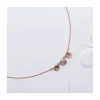 MIDNIGHT BATH - COLLIER 3 ANDALOUSITES SMALL HEART ET 2 TURQUOISES