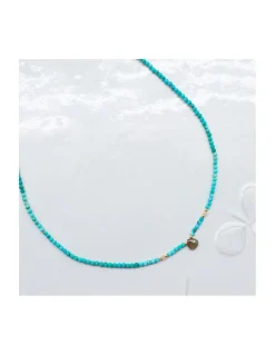 MIDNIGHT BATH - COLLIER TURQUOISES, ANDALOUSITES ET ZIRCONS JAUNES