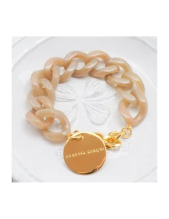 MINI BRACELET FLAT CHAIN - BIANCONE MARBLE