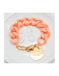 MINI BRACELET FLAT CHAIN - PEACH