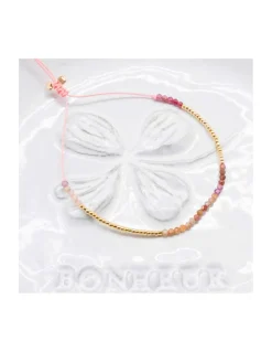 OCEAN DRIVE - BRACELET SAPHIRS ROUGES ET MARRON