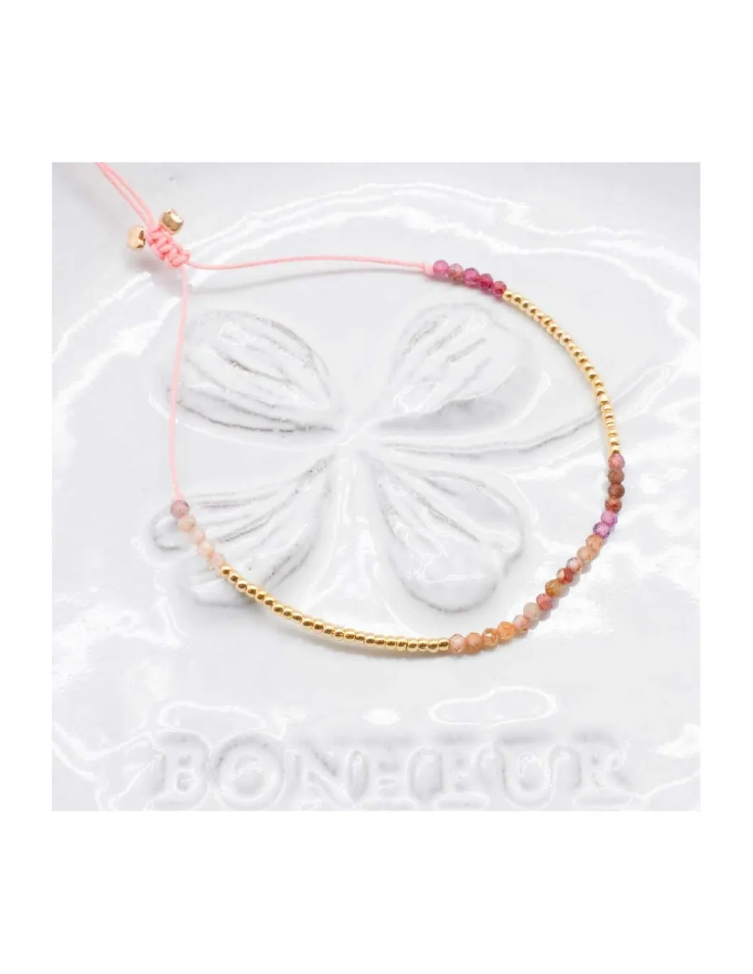 OCEAN DRIVE - BRACELET SAPHIRS ROUGES ET MARRON